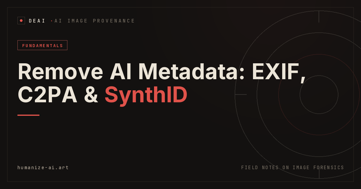 How to Remove AI Metadata from Images (EXIF, C2PA & SynthID Guide)